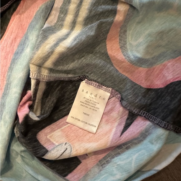 Sandro Printed Pink  T-shirt. - Picture 9 of 10